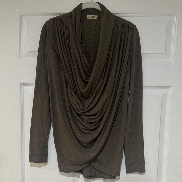 Ogle Cowl Neck Long Sleeve Tunic Top Size Medium - Picture 1 of 4